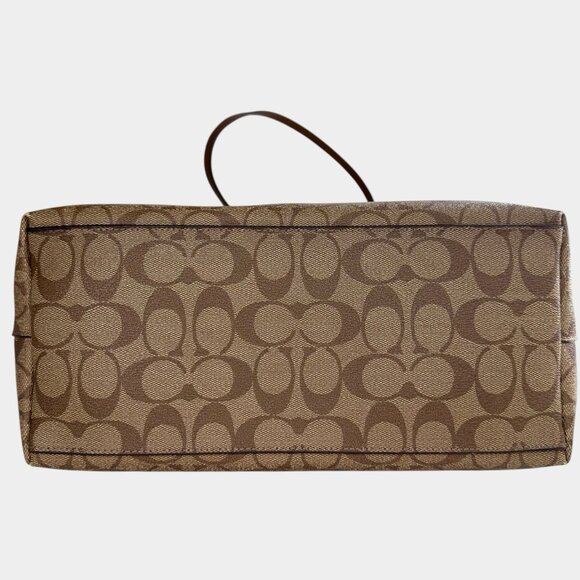 Coach City Zip Tote Bag in Signature Canvas F58292 Monogram Logo Canvas Brown - Picture 8 of 13